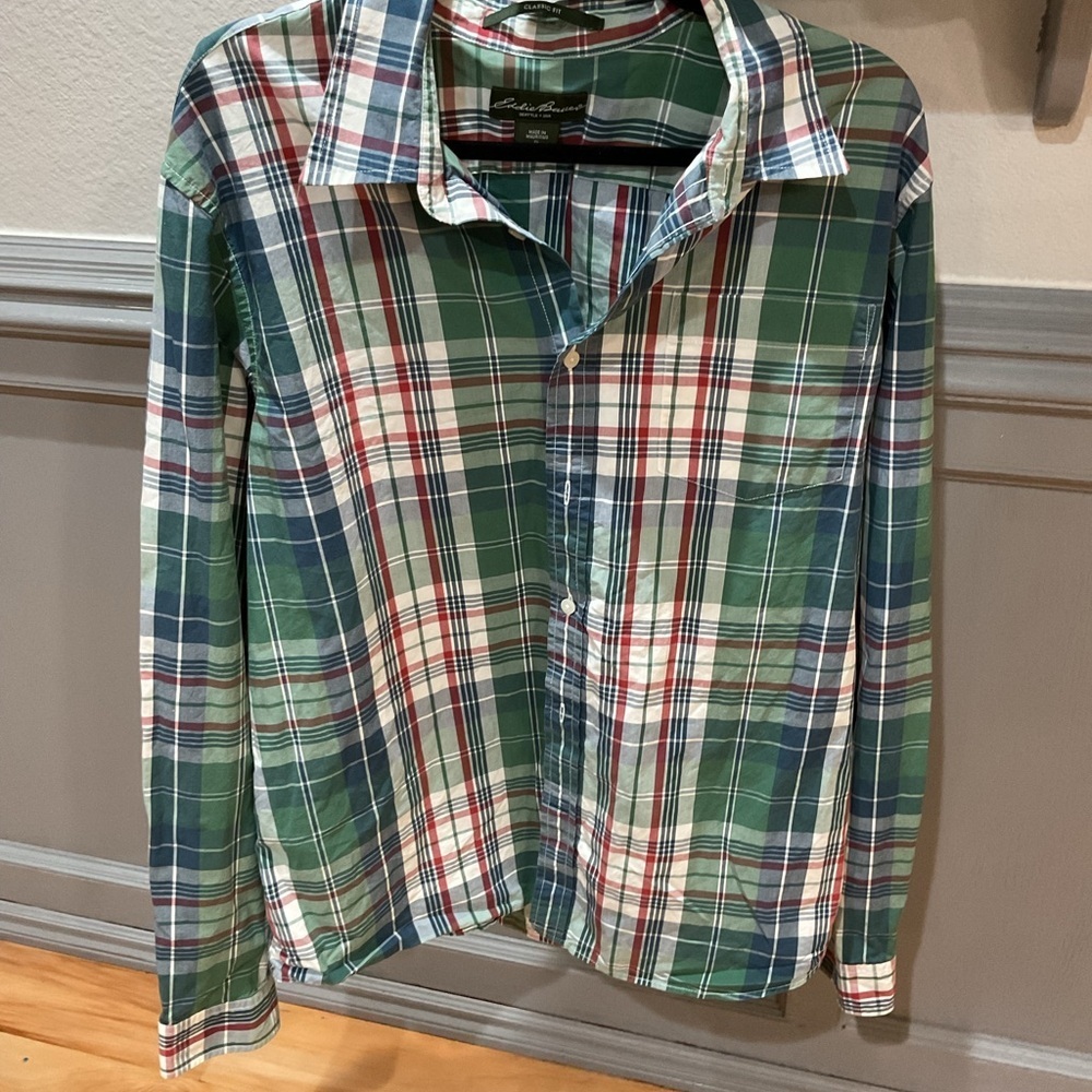 Eddie Bauer Multicolor Plaid Men's Shirt